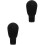 2Pièces Tête Mannequin Noir Usage Professionnel Et Décoratif 3