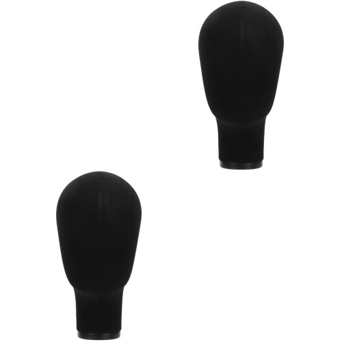 2Pièces Tête Mannequin Noir Usage Professionnel Et Décoratif 2