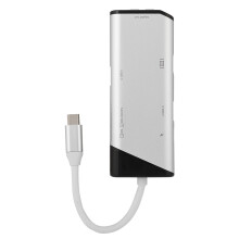 Hub multiport à transfert de données rapide avec connectivité polyvalente, adaptateur USB-C prenant en charge la charge PD et Ethernet RJ45 pour