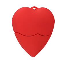 Tiomántán USB Croí Dearg Úr Gleoite, Clúdach Cosanta Silicone le haghaidh Eispéireas Breiseán agus Súgartha Iontaofa, Gléas Stórála