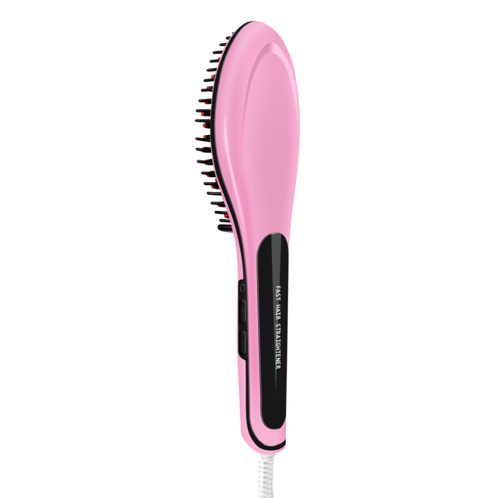 Cordless Rechargeable Hair Straightener Brush Negative Ions Frizz Free Results Heat Resistant Handle Ionic Technology Temperature Control For On The