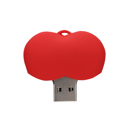 Χαριτωμένη φρέσκια μονάδα USB σε σχήμα κόκκινης καρδιάς, προστατευτικό κάλυμμα 2