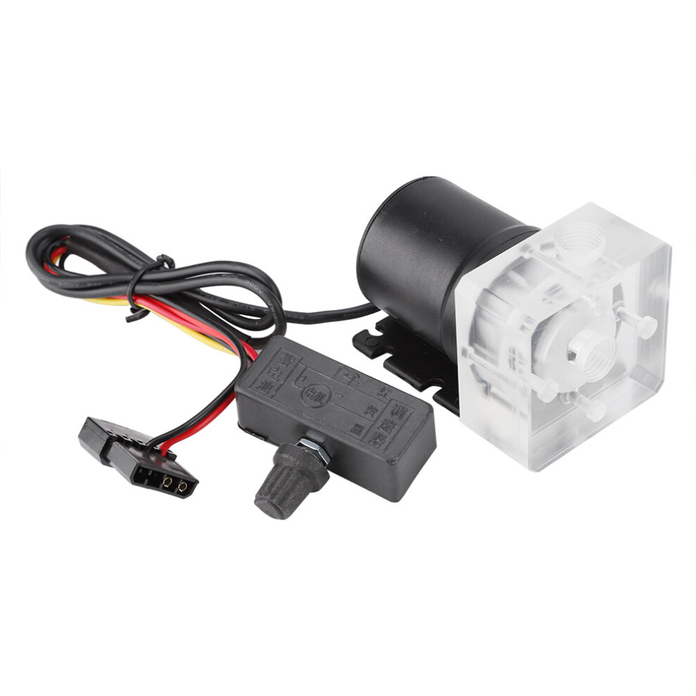 Silent Water Cooled Pump With Fast Heat Dissipation For Cpu Cooling System, G1/4 Threaded Connections Ultra Quiet Design Featuring Led Power 9499224668867