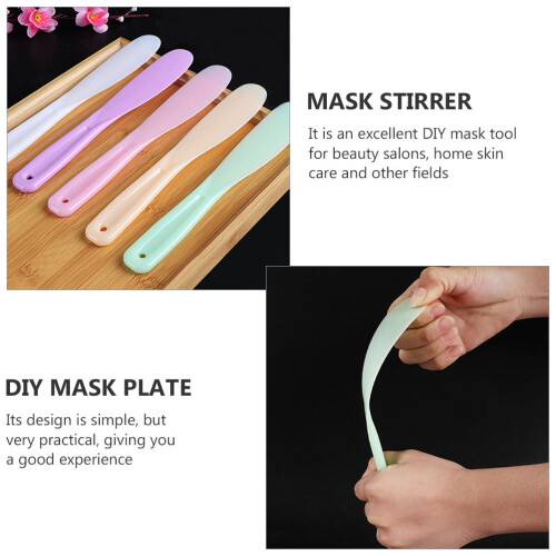 5 Pièces Plaques De Beauté Et Bâtonnets Pour Mélange DIY 2