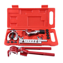 Professional Plumbing & Brake Line Flaring Tool Kit, Double Flaring Tool with Secure Grip for Copper Brake Line HVAC Applications, 11PCs Including