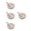 4Sets White Ceramic Mortar Pestle Set Manual Spice Grinder for Kitchen 4