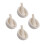 4Sets White Ceramic Mortar Pestle Set Manual Spice Grinder for Kitchen 6