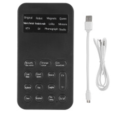 Draagbare stemvervormer met geluidseffecten, multifunctionele stemvervormer met ingebouwde geluidseffecten, mini-geluidsapparaat voor mobiele telefoon