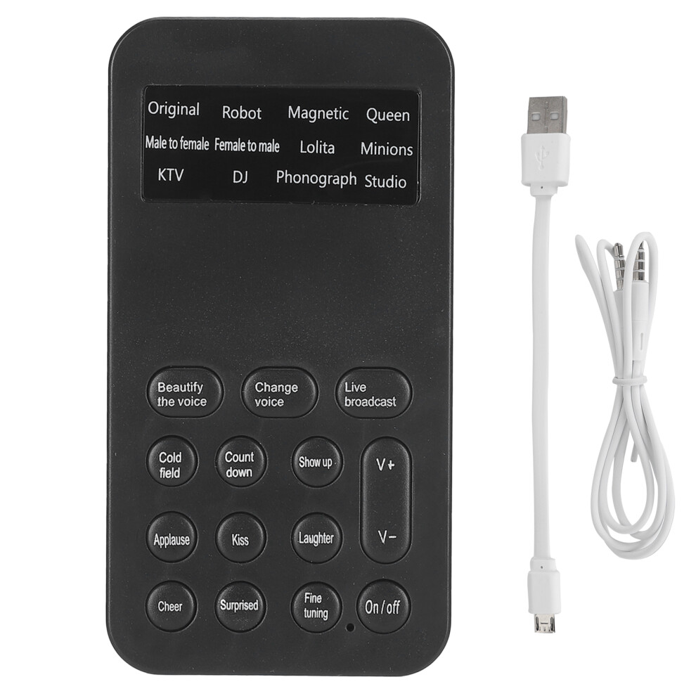 Portable Multifunctional Voice Disguiser With Plug And Play Functionality Handheld Voice Changer Built In Sound Effects Compatible Universal Mini 9773935300071
