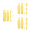 24Pcs Light Yellow Woolen Spawn Mops Fish Breeding Safe Floating Decor 10