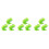 9 Pcs Clockwork Jumping Plastic Toy Set For Kids Green 4