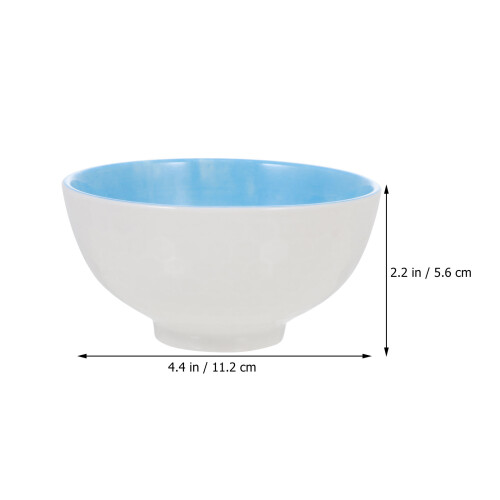 4Pcs Colorful Ceramic Soup and Rice Bowls Kitchen Tableware 1