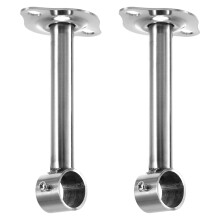 6Pcs Silver Stainless Steel Rod for Hanging Clothes Towels in Closet