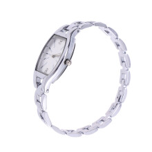 2Pcs Noble Simple Elegant Woman Quartz Wristwatch (Silver White-Faced)