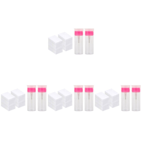 4 Sets Nail Polish Remover Wipes With Empty Bottle 1