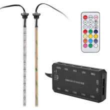 Op afstand bedienbaar RGB-verlichtingssysteem met streamereffect, waterdichte LED-controller voor pc-ventilators, draadloze RF-afstandsbediening met