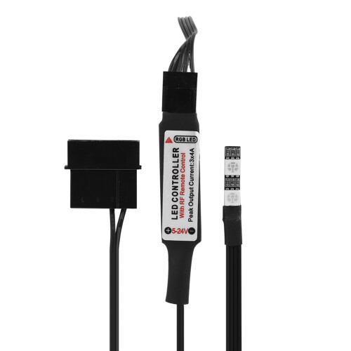 Controller LED wireless con telecomando RF, controller per strisce LED da 5V a 24V DC, controller dimmer RF con funzione di memoria e luminosità 2