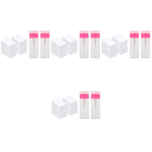 4 Sets Nail Polish Remover Wipes With Empty Bottle 2