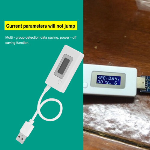 Πολυλειτουργικός ηλεκτρικός ελεγκτής USB μετρητής ισχύος ψηφιακός πολύμετρος 2