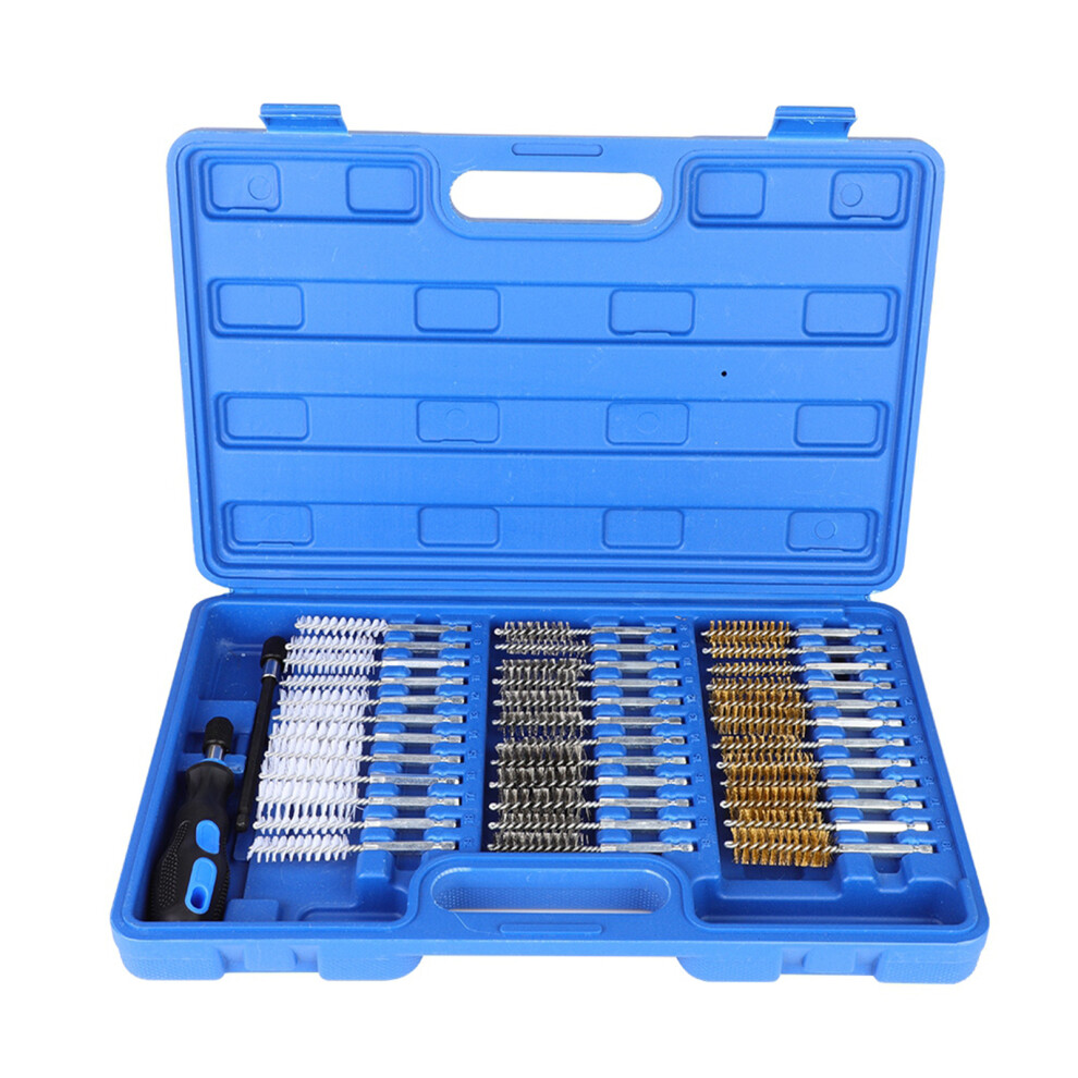 Rust Removal Brushes Wire Bore Brush Set For Power Drill Attachments Hex Shank Design Twisted Wire Cleaning Action Durable Material With Sturdy 9138057888447