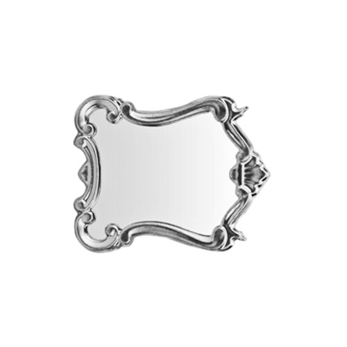 2Pcs Mini European Mirror Retro Dressing Table Accessory 2
