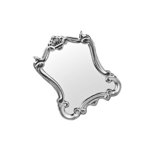 2Pcs Mini European Mirror Retro Dressing Table Accessory 1