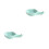 2 Pcs Ceramic Chopstick Rest Holder Japanese Style Light Green 3