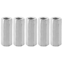 Hex Coupling Nuts Sturdy & Durable M12 X Metric Rod Fastener Zinc Plated Carbon Steel Hex Nut For Maximum Torque Industrial And Construction Use