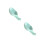 2 Pcs Ceramic Chopstick Rest Holder Japanese Style Light Green 9