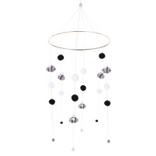 Light Grey Baby Crib Mobile Bee Wind Chime Felt Iron Hanging Toy