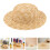 4 Pcs Mini Straw Hats For Dolls Handmade Woven Round Top 11