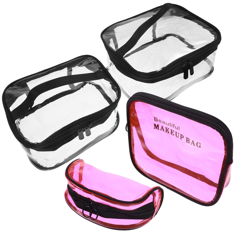 Iplusmile 12 Pcs Clear Pvc Makeup Pouches Portable Travel Cosmetic Bags