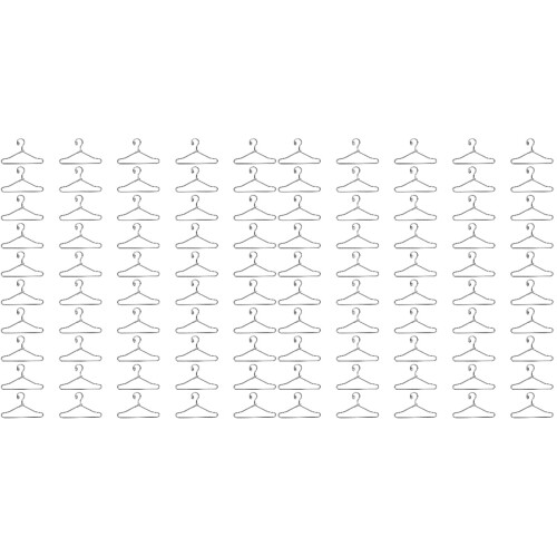 100 Pcs Metal Mini Clothes Hanger For Dolls 2