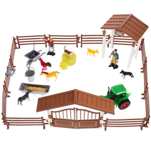 3 Sets Mini Farm Scene Figurines Layout Prop Models Decor 2