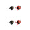 4 Pcs Bell Decor Lady Beetle Shape Bike Bells 10