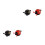 4 Pcs Bell Decor Lady Beetle Shape Bike Bells 4