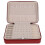 1PU Reis Sieraden Case Met Stevige PU Afwerking Donkerrode 1