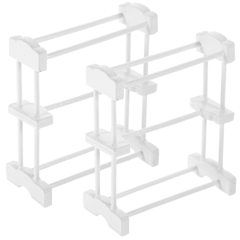 Photos - Other Toys 6 Pcs Wooden Mini Towel Rack Model For Dollhouse Decor