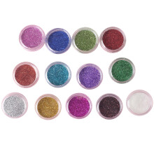 12 Boxes Mixed Colors Professional Glitter Eye Shadow Powder Pigment