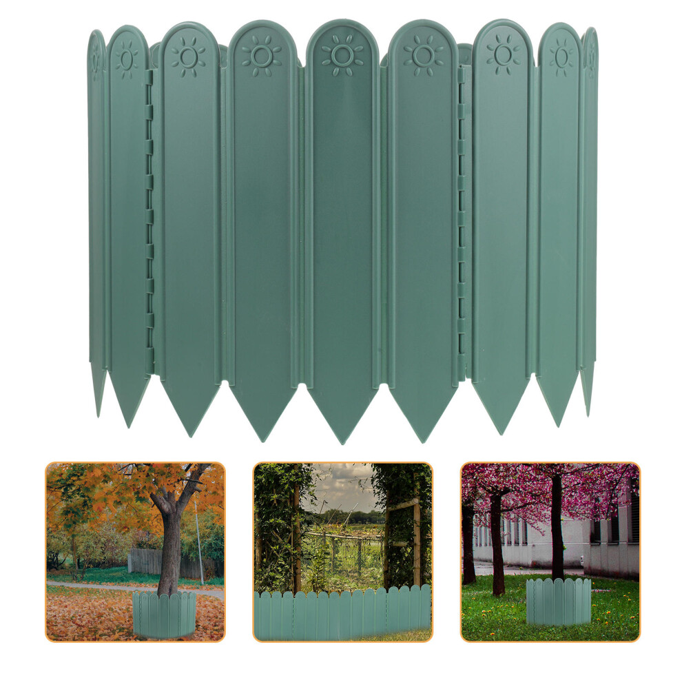 2Pcs Plastic Ornamental Lawn Fence Green Decorative Border 3622752950685