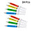 48 Pcs Needle Tube Shaped Ballpoint Pen Set For Students 8