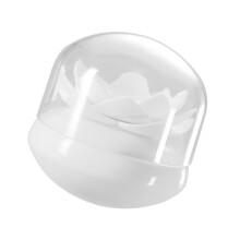 3Pcs Lotus Shape Cotton Swab Holder Storage Box With Lid White