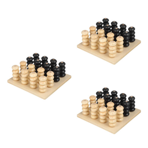 3 Sets 3D Checkers Game Interactive Digital Board Brain Teaser Toy 1