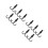 10Pcs Black Pp+polyester Adjustable Hooks for Home Car and Stroller 10