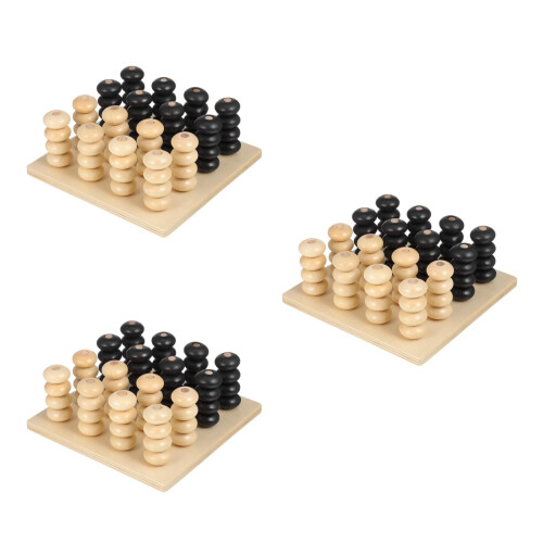 3 Sets 3D Checkers Game Interactive Digital Board Brain Teaser Toy 2