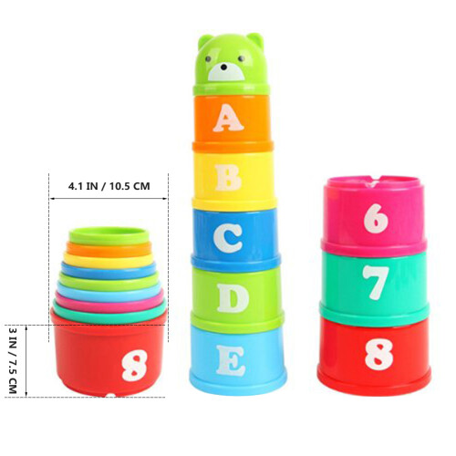 2Pcs Measure Up Stacking Cups For Baby Toddler 1