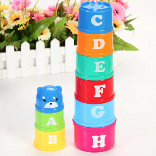 2Pcs Measure Up Stacking Cups For Baby Toddler 2
