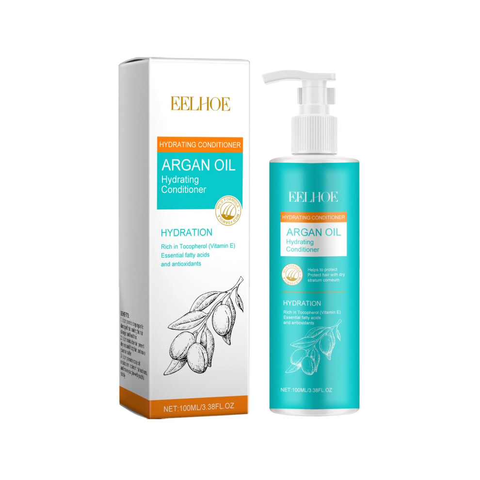 Argan Oil Conditioner for Dry Damaged Hair, Deep Hydration and Frizz Control, 3.38oz