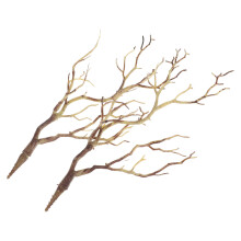 2pcs Artificial Antler Twig Stems For Christmas Tree Decor Fake Greenery Branches For Holiday Foliage Festive Ornament Making Supplies