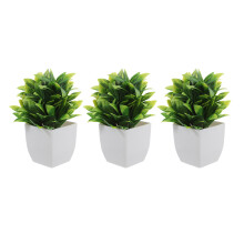 12 Pcs Artificial Bonsai Tree Fake Plants For Indoor Desk Decor
